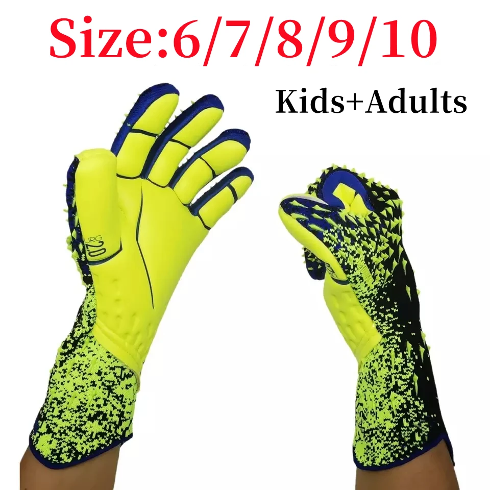 Профессиональные футбольные вратарские футбольные перчатки С латексной утолщенной защитой Взрослые футбольные вратарские спортивные Футбольные вратарские перчатки