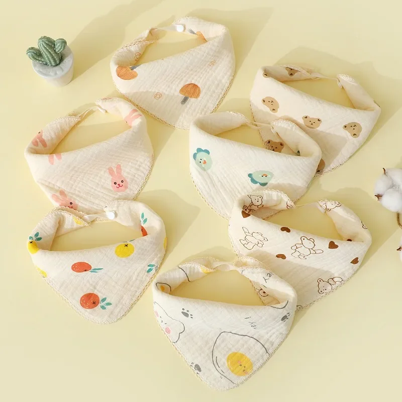 Хлопчатобумажная салфетка детское полотенце от слюны многофункциональное марлевое квадратное полотенце для новорожденного детского сада полотенце для лица треугольное полотенце