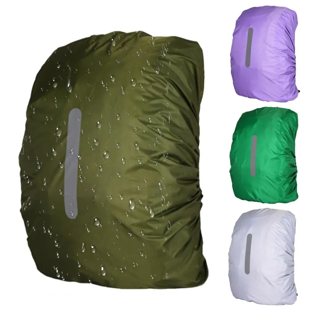 Непромокаемый чехол для рюкзака Многофункциональный дождевик для рюкзака со светоотражающей полосой, сумка для хранения школьных принадлежностей для кемпинга