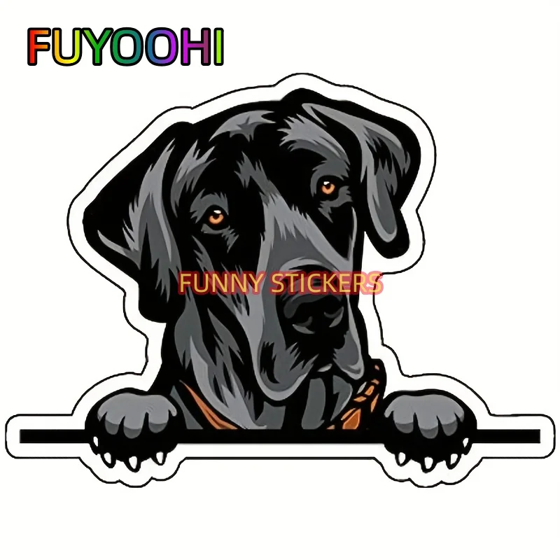 Наклейка на бампер немецкого дога FUYOOHI-порода собак - для ноутбуков, тумблеров, окон, легковых автомобилей, грузовиков
