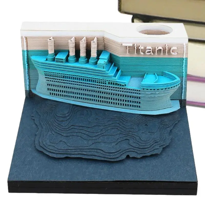 3D Блокнот Для Заметок Со Светодиодной Подсветкой 3D Memo Art Праздничный Подарок Настольное Украшение На Батарейках Для Учебных Комнат Общежитий Школ