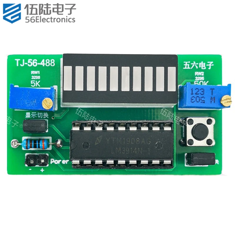 Светодиодный индикатор заряда батареи DIY Kit 2,4 В ~ 20 В Запасные части для сварки и пайки электронных компонентов
