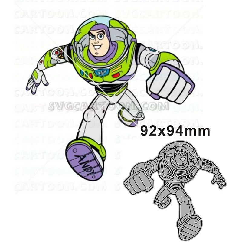2022 Новый бегущий Мультяшный астронавт Металлические штампы для резки для скрапбукинга бумажных поделок и изготовления открыток Декор для тиснения Без штампов