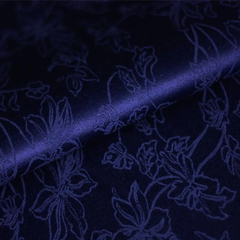Эластичная Жаккардовая ткань по метру для пошива платьев Чонсам, ткань с рельефным рисунком, полиэстер, хлопок, Мягкая однотонная парча, красный