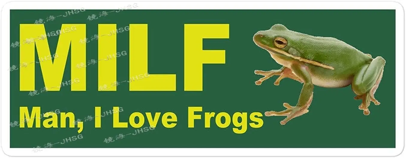 Креативная наклейка Milf Man I Love Frog Наклейка на бампер Забавная наклейка - Виниловая водонепроницаемая наклейка
