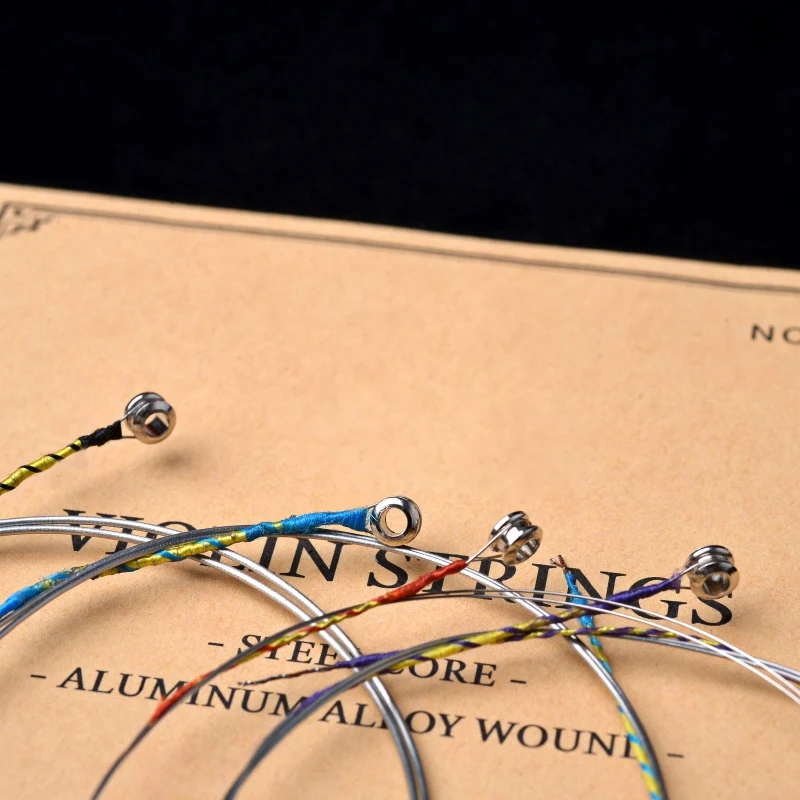 Набор скрипичных струн E-A-D-G с сердечником из алюминиевого сплава, стальные струны с намоткой на части струнных музыкальных инструментов
