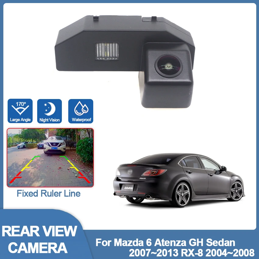 HD 1080*720P Камера заднего вида автомобиля для Mazda 6 Atenza GH Седан 2007-2013 RX-8 2004 2005 2006 2007 2008 Монитор парковки автомобиля