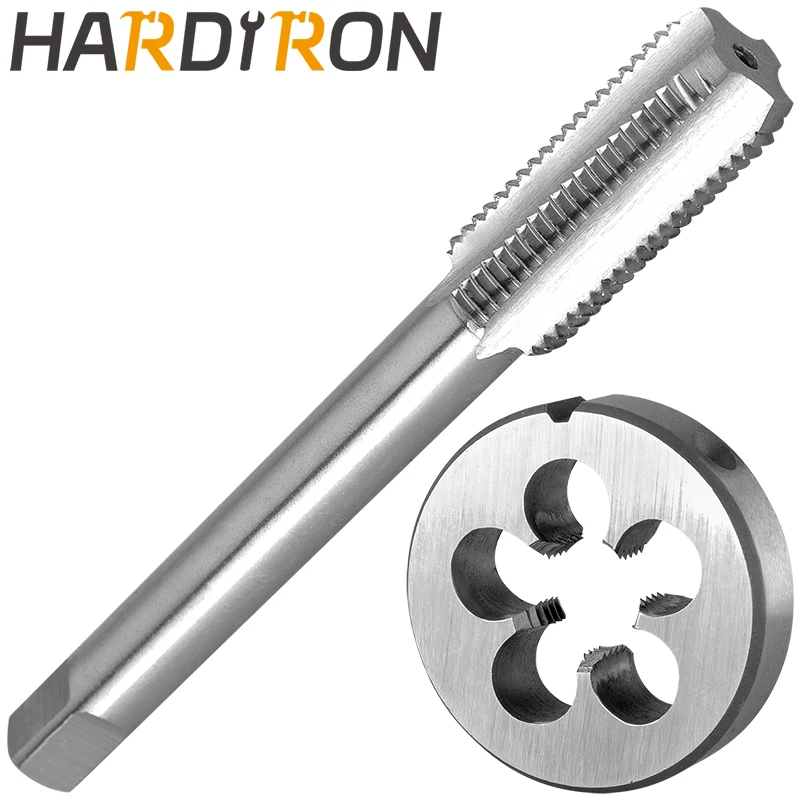 Hardiron M17 X 1,5, набор метчиков и штампов для левой руки, M17 x 1,5, метчик с машинной резьбой и круглая матрица