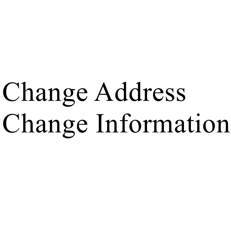 Изменить Адрес или Другую Информацию