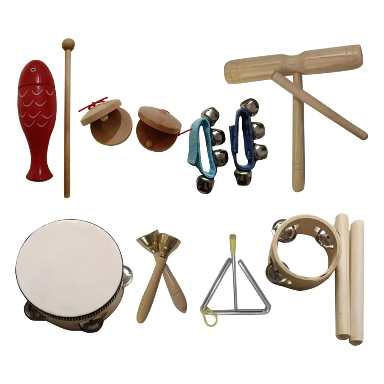 набор из 9 деревянных ударных инструментов, улучшающий творческие способности и координацию, ритмическое устройство для малышей, мальчиков и девочек в возрасте от 3 до 10 лет