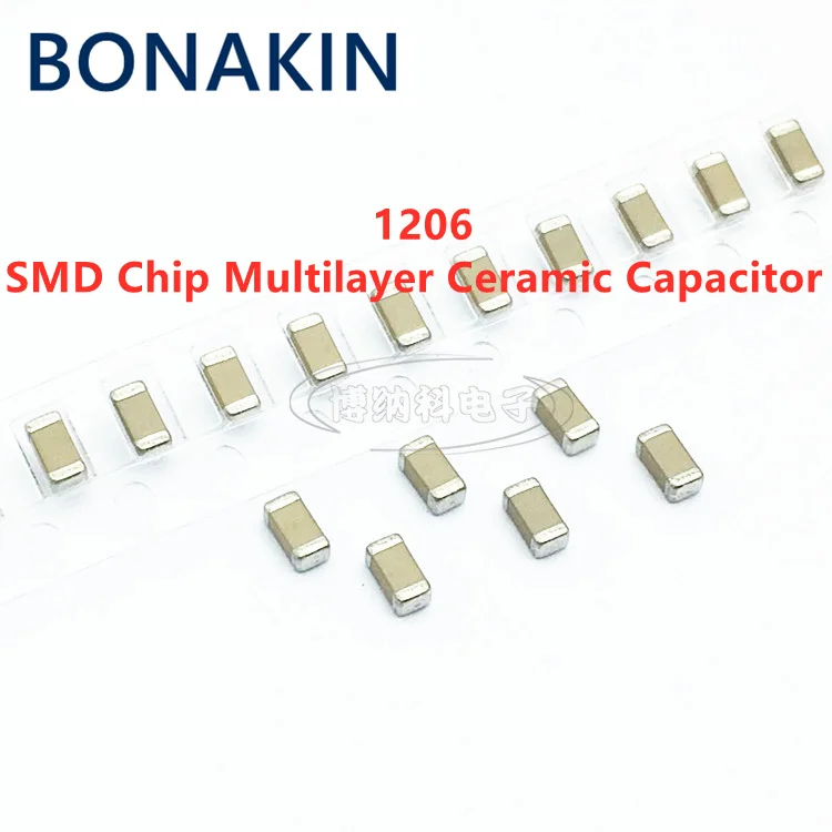 50ШТ 1206 150NF 50V 100V 250V 154K 10% X7R 3216 SMD-чип Многослойный керамический конденсатор