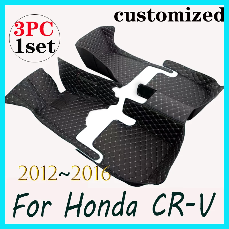 Автомобильные коврики LHD для Honda CR-V CRV 2016 2015 2014 2013 2012 Автоаксессуары, ковры, детали для стайлинга автомобилей на заказ, защитные чехлы