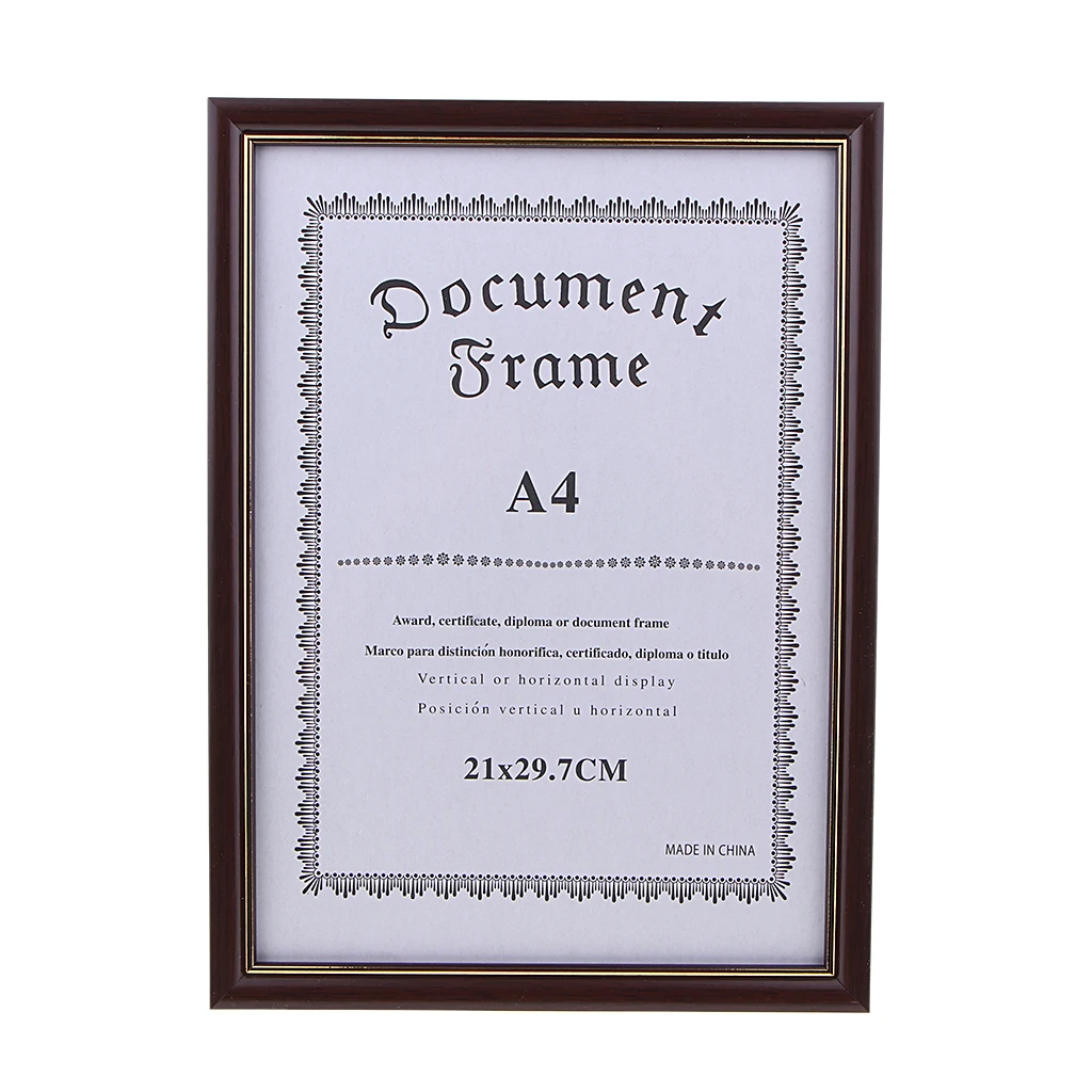 Изящная деревянная рамка формата А4 – используется для диплома, сертификата, фотографии,