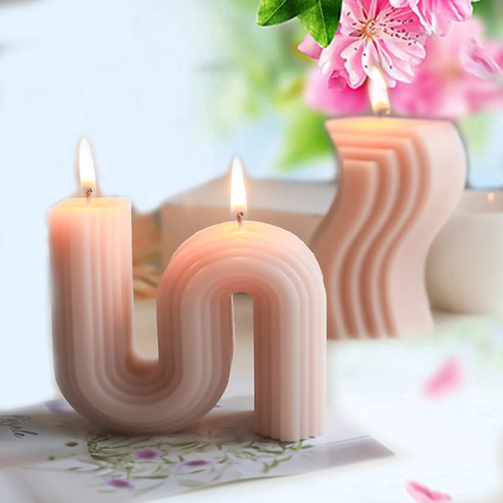 Соевая свеча в форме буквы S в корейском стиле для ароматерапии, бездымная ароматическая свеча, свадебные свечи, праздничные украшения, подарок в виде сердечка для девочки