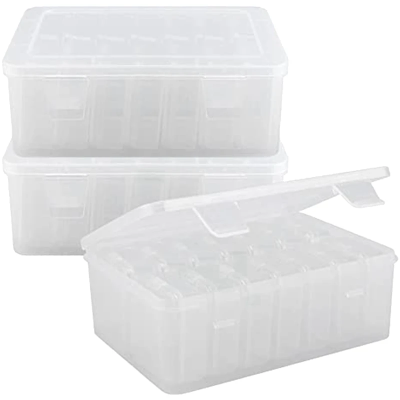 Мини-коробка для хранения бусин, 3 упаковки, Прозрачная коробка для хранения бусин с крышкой, Прямоугольная Прозрачная шкатулка с бриллиантами, поделки
