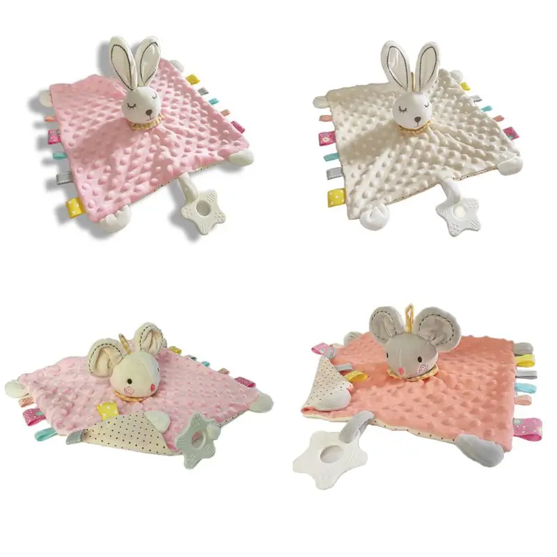 Детские мочалки с мультяшным кроликом Из натурального хлопка для младенцев, успокаивающее Полотенце для женщин