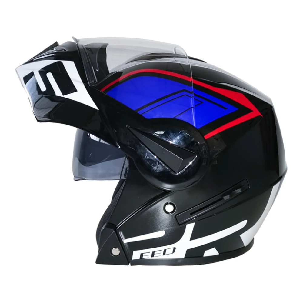 Износостойкие Байкерские Шлемы для Мотокросса Kask Flip Up, Дышащие Шлемы Для Мотоциклов, Средства Защиты От падения С мотоцикла