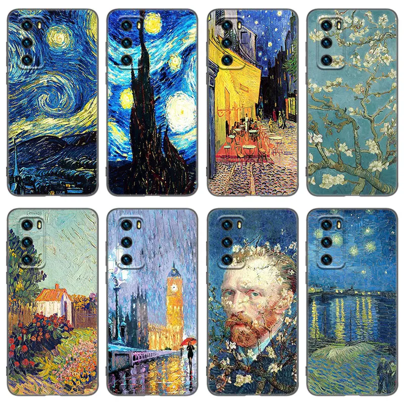 Художественный Чехол Для Телефона Van Gogh Starry Sky Art Для Huawei P8 P9 P10 P20 P30 P40 Lite 2017 P50 P Smart Pro Z S 2018 2019 2020 2021 Мягкая Обложка