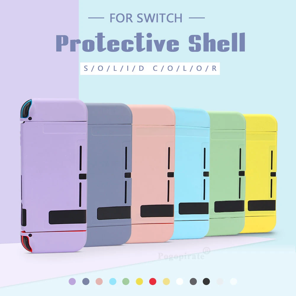 Мягкая матовая кожа TPU, защитный чехол Joycons, чистые цвета для Nintendo Switch NS, защита задней крышки корпуса JoyCons, доступ