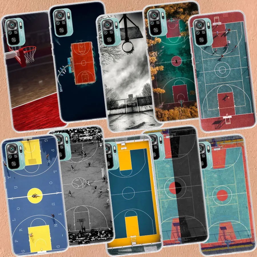 Баскетбольная площадка Баскетбольный Чехол Для Телефона Xiaomi Redmi Note 11 10 12 Pro Plus 9 8 7 12S 11T 11S 11E 10S 9T 8T 9S 4G 5G Capa Coq