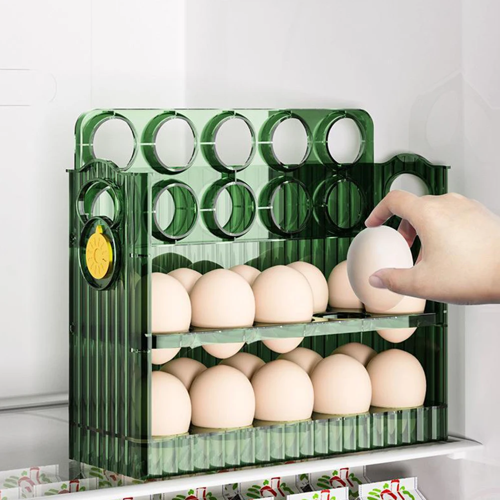 Ящик для хранения яиц на 30 сеток, контейнер для хранения куриных яиц с ручкой, бытовой держатель для яиц, домашний контейнер для яиц для холодильника
