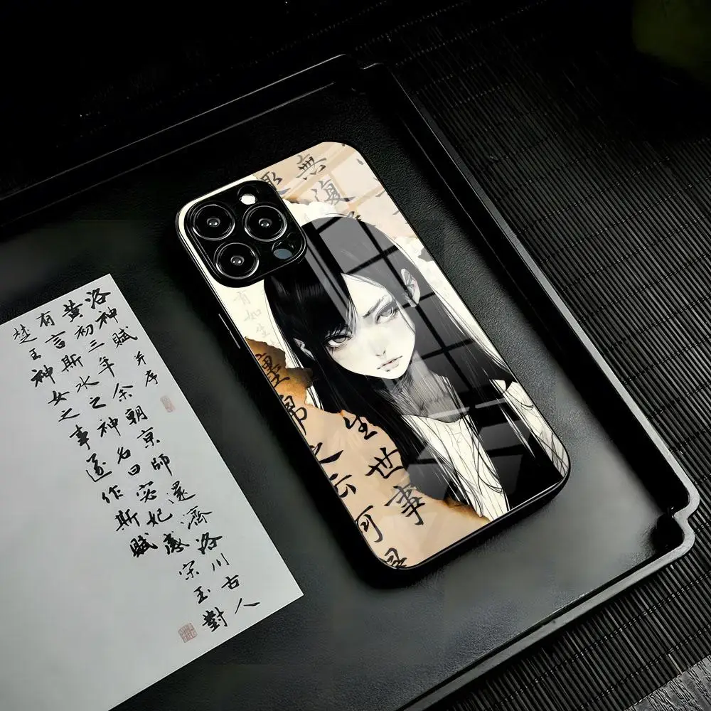 Чехол для телефона с бабочкой в китайском стиле, новинка 2024 года для iPhone 15 14 Pro 13 11 12 XR XS MAX 7 8 Plus 13, чехлы из закаленного стекла