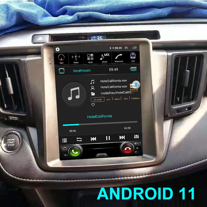 Для Toyota RAV4 Rav 4 2013 2014 2015 2016 2017 2018 64 ГБ автомагнитола Android 13 Экран Tesla Мультимедийный видеоплеер GPS головное устройство