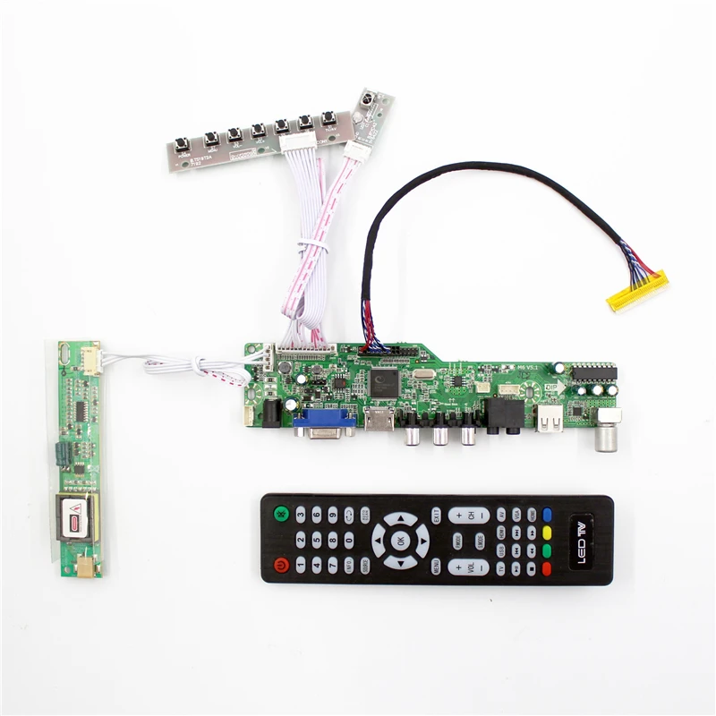 Плата контроллера ЖК-телевизора с телевизором AV, VGA, Аудио, USB, HDMI-совместимый 15,6-дюймовый 1280X800 B154EW01 N154I2-L02 QD15TL01 LTN154X3-L06-J
