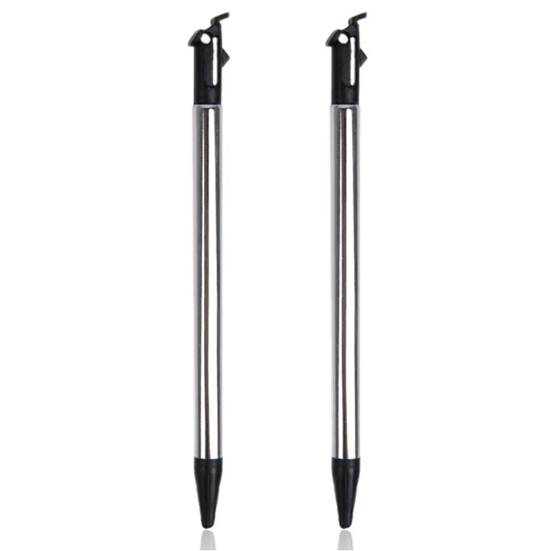2X Pen Taping Screen Металлическая Телескопическая Ручка-Стилус Для Новой Nintendo 3DS LL / XL
