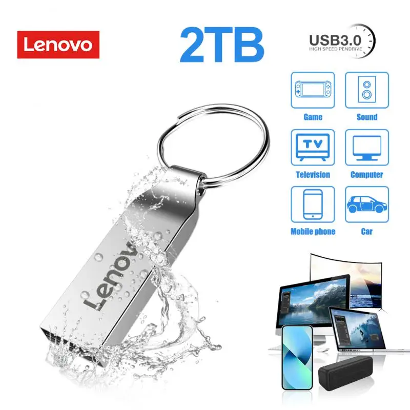 Lenovo 2TB Pen Drive USB Флэш-Накопитель 3.0 1TB 512GB 256GB 128GB Водонепроницаемый Флешка Высокоскоростной USB Memoria Бесплатная Доставка