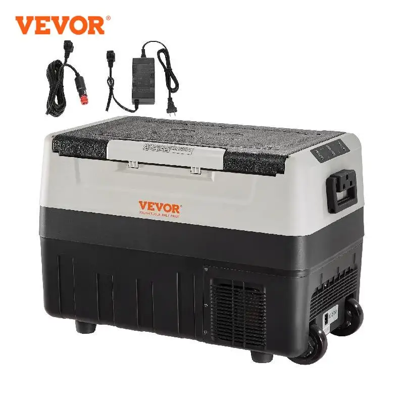Автомобильный холодильник VEVOR 35Л 45Л 55Л Мини Холодильник с морозильной камерой Портативный компрессорный охладитель Коробка для льда Сохраняет прохладу для кемпинга путешествий
