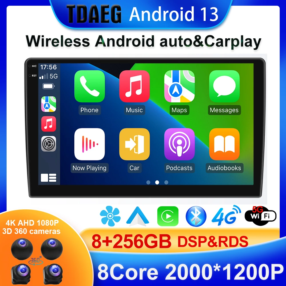 8 + 256G Android 13 Для Fiat Ducato 3 2006-2022 Для Peugeot Boxer 2 2006-2022 Автомобильный Радиоприемник Мультимедийный Видеоплеер Навигация GPS