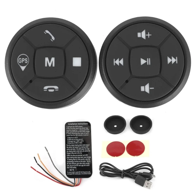 Удобный беспроводной контроллер рулевого колеса с 10 кнопками, простое дистанционное управление, компактный и отзывчивый для автомобильных игроков