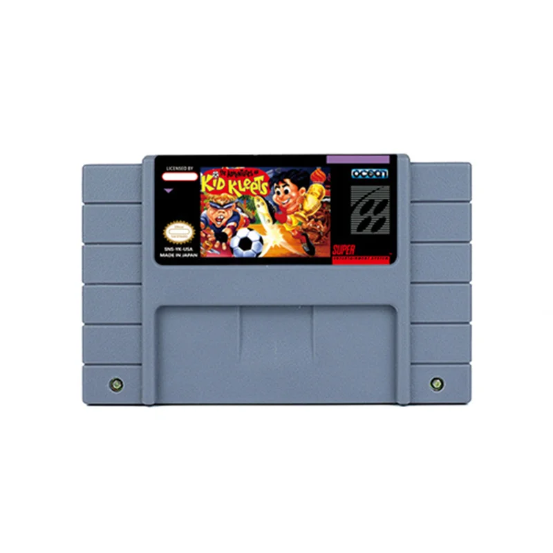 Приключения малыша Клеца или детская игра в футбол для SNES 16 BitRetro Cart Подарок для детей