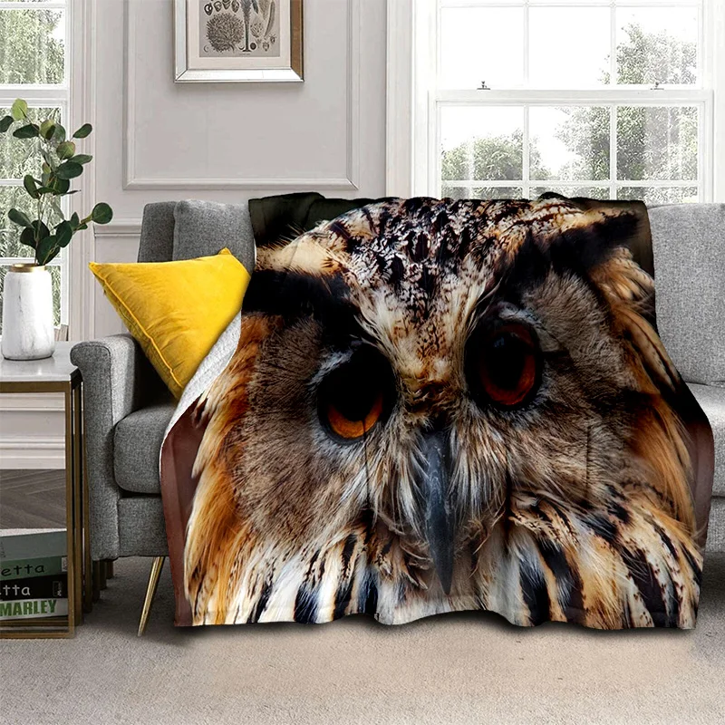 HD Cute Owl Series 3D Мультяшное Одеяло с изображением Совы, Мягкое Покрывало для Дома, Спальни, Кровати, Дивана, Пикника, Офиса Для Отдыха, Покрывало для Детей