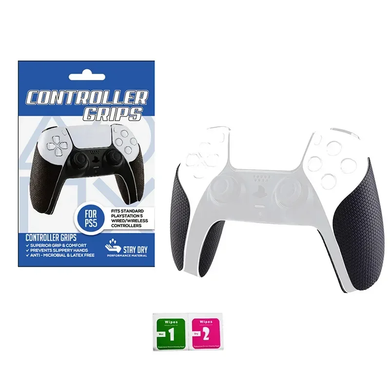 Подходит для контроллера PS5, противоскользящие наклейки на рукоятку, мягкие впитывающие пот накладки на рукоятку, подходит для аксессуаров PS 5