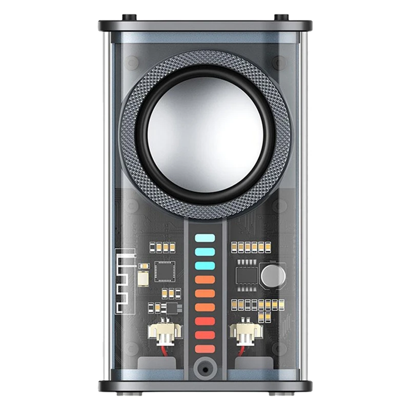 Динамики K07 Mecha Прозрачные Беспроводные стереодинамики объемного звучания Bluetooth 5.0 TWS аудиоплеер Громкоговоритель