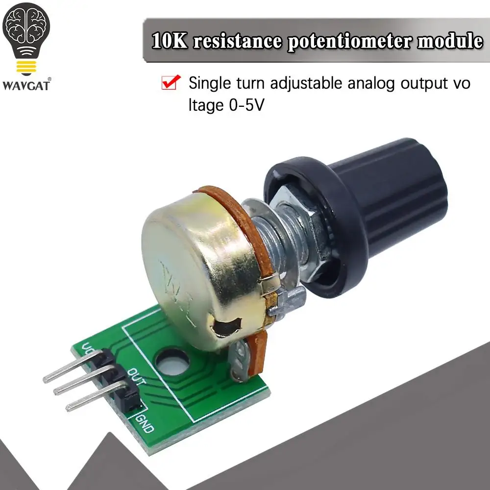 Модуль Smart Electronics WH148 10K Value Lap регулируется Модуль регулируемого потенциометра Diy Kit WAVGAT для Arduino
