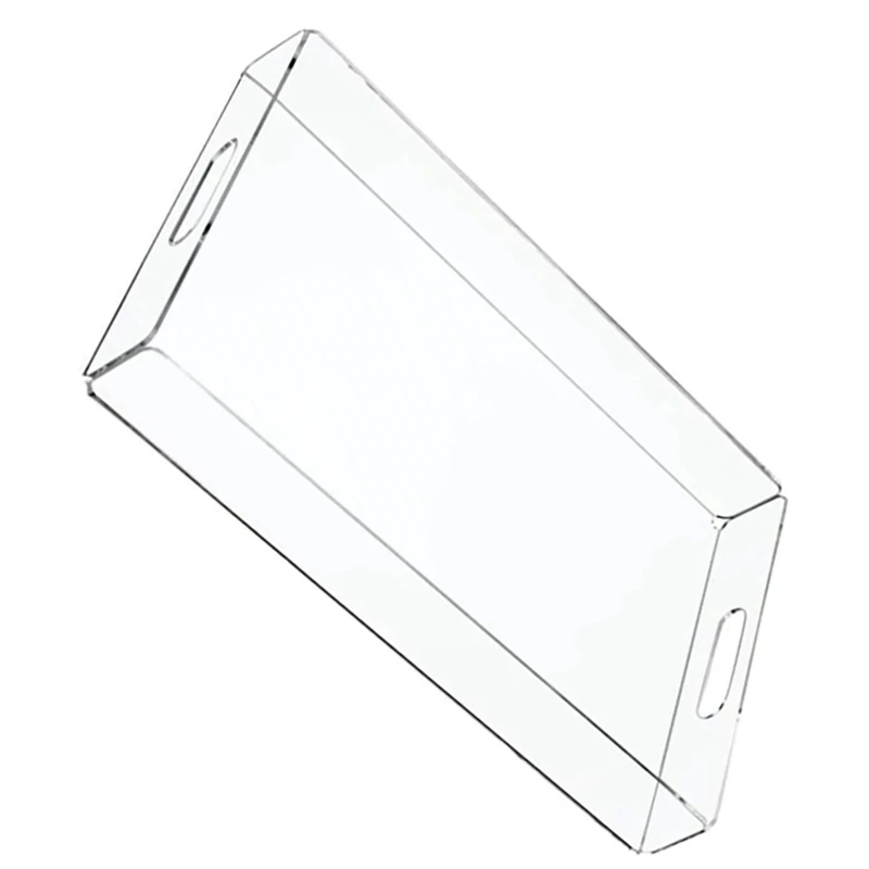 2 Прозрачных акриловых лотка Акриловая тарелка для закусок Многофункциональная тарелка для хранения полотенец для ванной комнаты
