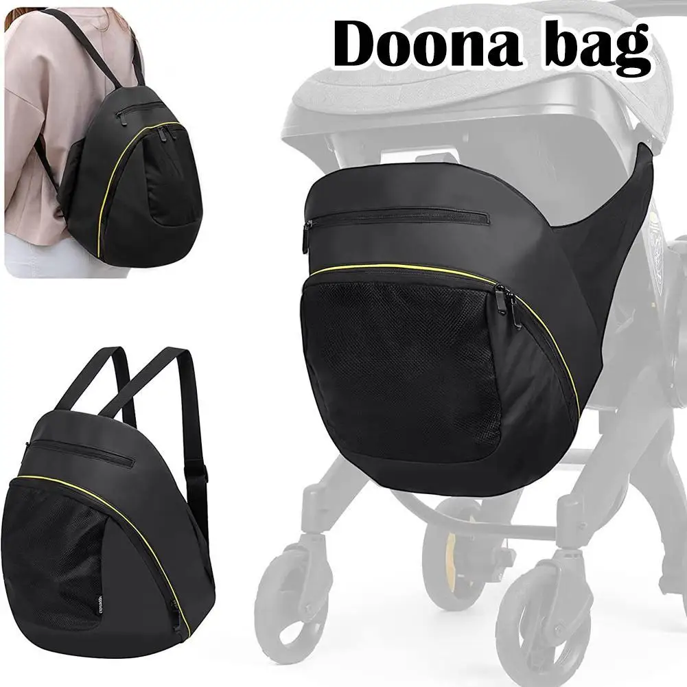 Сумка для хранения мамы для аксессуаров для коляски Doona, портативная сумка для хранения, рюкзак для мамы большой емкости, черная водонепроницаемая сумка для подгузников