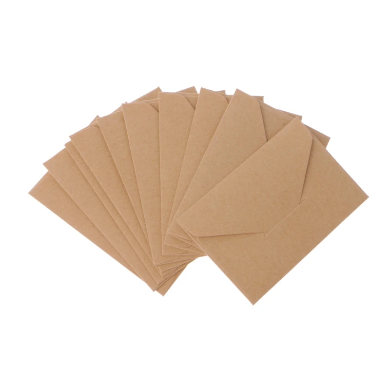 Y1UB 50 шт ретро-конвертов из крафт-бумаги для кармана для открыток-приглашений размером 4x2,67 дюйма
