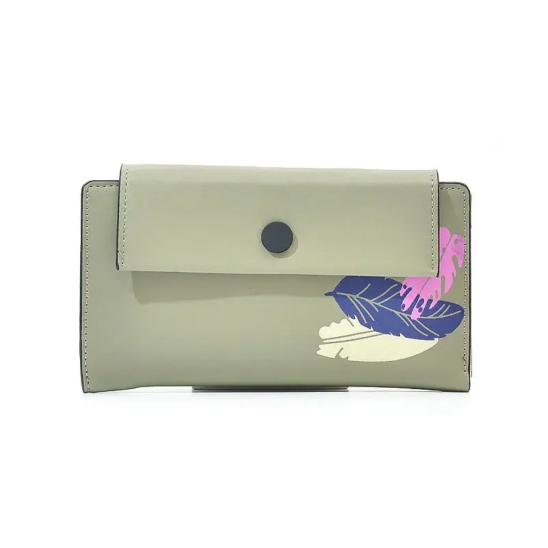 Новый женский длинный кошелек, однотонный кошелек из мягкой кожи, многофункциональная женская сумка с несколькими картами
