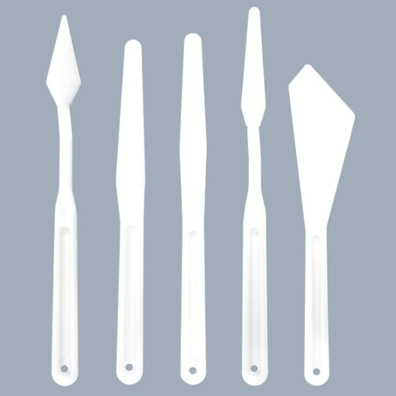 1 Комплект Смешанных пластиковых мастихинов, набор Скребков, Лопаточка, нож для рисования Маслом, Акварелью, Инструменты для студентов
