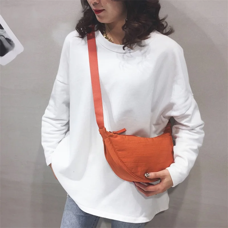 Модная женская нейлоновая сумка для пельменей, студенческая сумка-мессенджер, сумка через плечо большой емкости, простая сумка подмышками, повседневная сумка через плечо