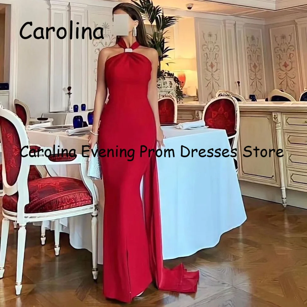 Платье для выпускного в пол с оборками на бретелях, русалка из Каролинского крепа, роскошное вечернее вечернее Элегантное красивое платье для женщин 2023