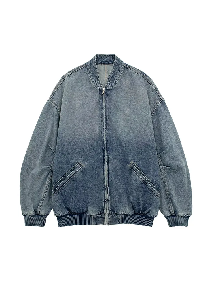 Женская джинсовая куртка TRAF 2023, модная свободная однобортная джинсовая куртка, пальто с карманами, пальто на пуговицах