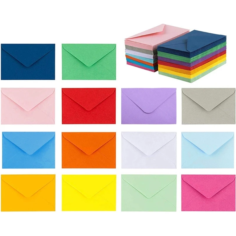 Упаковка из 10 шт. красочных новых мини-бумажных конвертов в стиле ретро для свадебной вечеринки