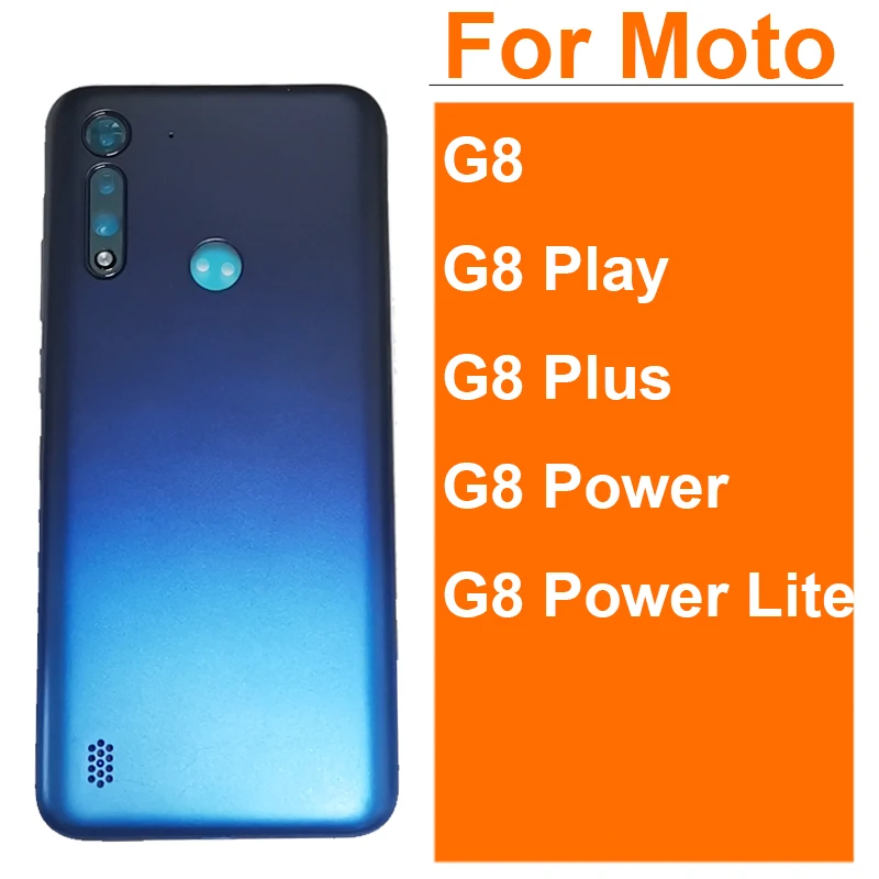 Для Motorola Moto G8, G8 Play, G8 Plus, G8 Power Lite, корпус батарейного отсека, стеклянная задняя крышка, задняя батарея, задняя крышка, клей