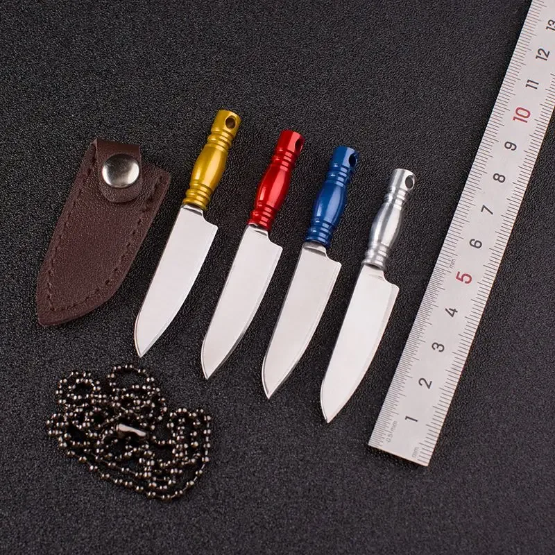 Мини-складной нож из нержавеющей стали, небольшая разборка и сборка с брелком-подвеской, портативные бытовые кухонные инструменты