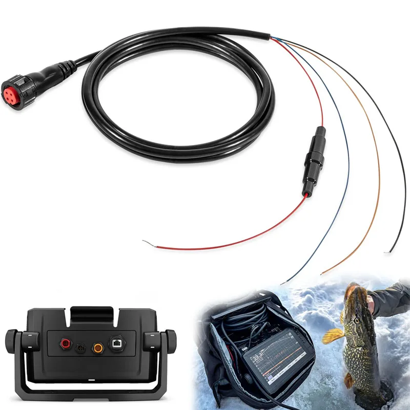 010-12445-00 Морской 4-контактный кабель питания/передачи данных с резьбой, подходящий для датчиков Garmin echoMAP Chirp/Plus/UHD, GPSMAP и Panoptix
